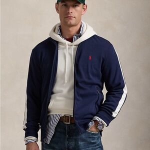 Polo Ralph Lauren Blue Zip-Up with Red Logo
